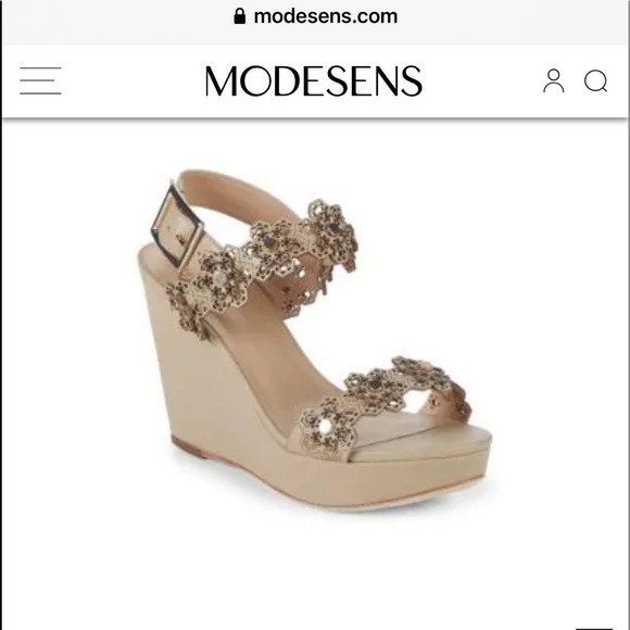 Zac Zac Posen Brooke Leather Wedge Sandal size 8 - Picture 9 of 10